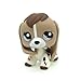 Littlest pet Shop LPS #2207 Tan White Beige Brown Beagle Dog Puppy Blue Eyes