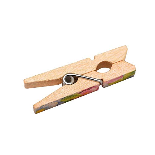 Mini Colorful Wooden Craft Clips Photo Paper Peg, 100 Pieces