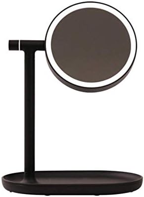 LED Lighted Large Vanity Makeup Mirror with Magnifying Mirror - Dimmable Natural Light, Touch Screen,Adjustable Stand