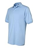 Jerzees 50/50 Men's 5.6 oz. Jersey Polo with Spotshield (Light Blue, Medium)