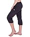 RBX Active Women's Lightweight Body Skimming Drawstring Woven Capri Pant
