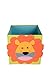 Smiling Lion Collapsible Toy Storage Organizer by Clever Creations | Sturdy Toy Box Folding Storage Ottoman for Kids Bedroom | Perfect Size Toy Chest for Organizing Books, Toys, Clothes, Shoes