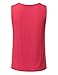 DRESSIS Women's Basic Soft Pleated Scoop Neck Sleeveless Loose Fit Tank Top CORAL L