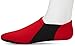 NuFoot Booties Men's Shoes, Foldable & Flexible Footwear, Fold and Go Travel Shoes, Yoga Socks, Indoor Shoes, Slippers, Red with Black Stripes, Large