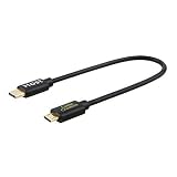 USB C to Micro USB OTG Cable, CableCreation 0.65ft Short Type C Cord Compatible Galaxy S8/S8 Plus, Google Pixel 2 XL & Android Phones, Color Black