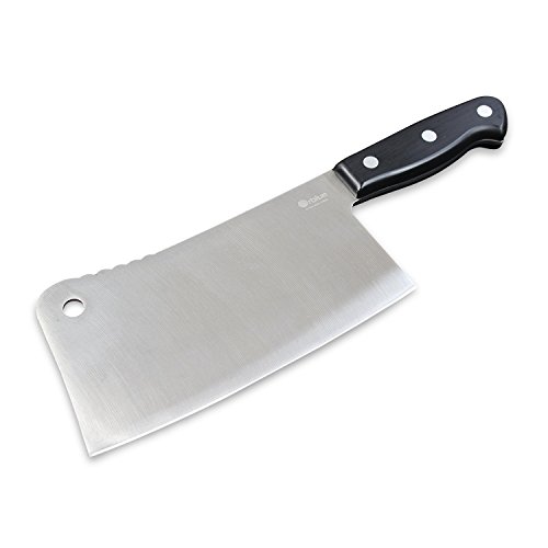 Orblue Stainless Steel Chopper-Cleaver-Butcher Knife, 7-inch Blade for
Restaurant or Home Kitchen
