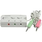 Konig CMP-SWITCH17 - Analog Audio-Schalter - 2 x 3.5 mm Stecker - 3 x 3.5 mm Buchse