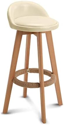 30-inch Wooden Round Bar Stool Bar Stool, Kitchen Breakfast Counter High Stool Coffee Shop Stool, Retro Bar Chair Design (Color : #3)