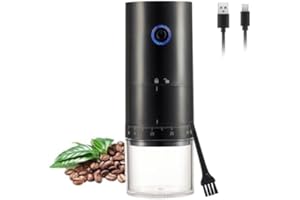 Lamido Portable Electric Conical Burr Coffee Grinder, Rechargeable Small Bean Mill with 38 Precise Grind Settings, Cordless Compact Travel Grinder for Espresso, Cold Brew, Pour Over, French Press