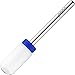 Pana Professional USA Ceramic White Smooth Top LARGE Barrel Bit Nail Drill (Grit: MEDIUM) 3/32