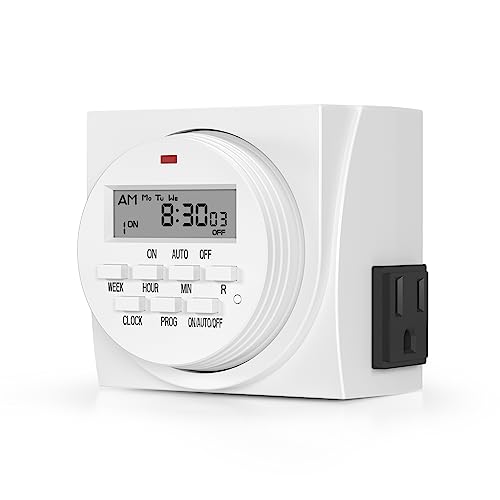 BNLINK 7 Day Heavy Duty Digital Programmable Timer, FD60 U6, 115V