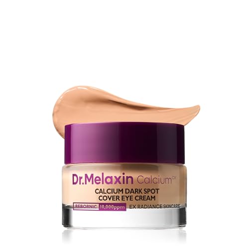 Dr.Melaxin Calcium Dark Spot Eye Cream 15g – Niacinamide & Calcium Gluconate Eye Cream for Dark Circles, Under Eye Bags & Sagging | Hydrolyzed Elastin EX Volume Firming | Korean Eye Cream