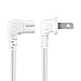 TNP 2 Prong Power Cord NEMA 1-15P to IEC320 C7 Right Angle Power Cable Replacement for PS5 & PS4, Power Cord for Xbox Series S/X, Xbox One S/X, Printers, LG, Samsung, TCL, Apple TV, 6ft, White