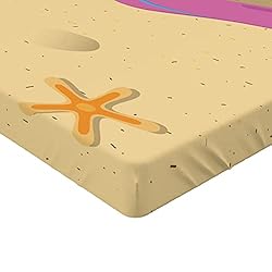 Ambesonne Flip Flop Fitted Sheet Set, Pinky Beach
