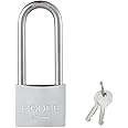 FIGODE® Lock, Marine Grade Rustproof Padlock with Stainless Steel Shackle and Chrome Plated Brass Body, Outdoor Padlock Weatherproof, Keyed Different, 2.3 in. Long Shackle, 1 Pack