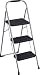Cosco 11408PBL1E Three Big Folding Step Stool with Rubber Hand Grip, Platinum