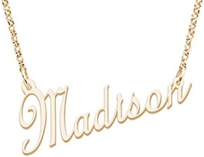 Lutilo 925 Sterling Silver Any Personalized Name Necklace 18k Gold Custom Made Any Name