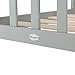 Bonnlo Contemporary Wooden Toddler Bed Sturdy Bedframe with Guard Rail Bedroom Furniture for Kids Children – Gray