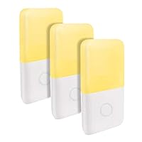 Plug in LED Night Light, Adjustable Brightness LED Nightlight with Auto Dusk to Dawn Sensor, Dimmable Lights for Hallway, Bathroom, Stairs, Bedroom, Kitchen, Warm White 3-Pack