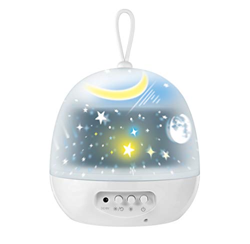 Kids Night Lights - 4 Set Films 360 Degree Rotating Star Projector, Star Night Lights Lamp with USB Cable, 4 LED Bulbs, 8 Color Changing, Best for Children Baby Bedroom Decorations, Christmas Gifts - Thumbnail 6