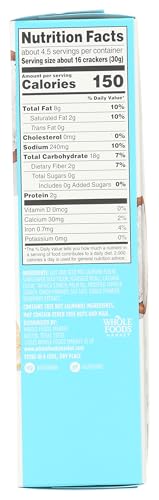 365 BY WHOLE FOODS MARKET, ALMOND FLOUR SEA SALT CRACKERS, 5 OUNCE