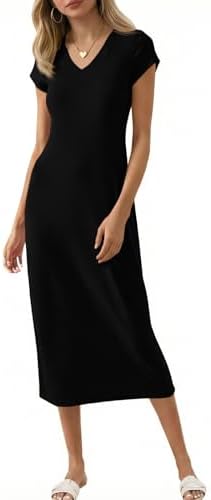 short sleeve maxi dress amazon Amazon.com: Amazon Essentials Women's Short-Sleeve Maxi Dress, Flowy, Black, X-Small : Clothing, Shoes & Jewelry