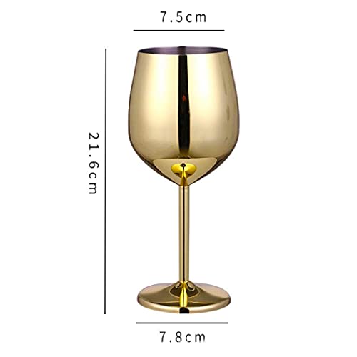 Rotweingläser, Edelstahl, unzerbrechlich, Cocktailglas, unzerbrechlich, Kelch, Saft, Getränk für Party, Bar (Rotwein 500… – Bild 8