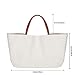 Ziqi 100% Canvas Bags Reusable Washable Tote Bag Perfect for Crafting Decorating Eco Friendly Large Foldable Heavy Duty Grocery Shopping (beige)