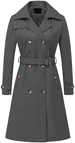 Amazon.com: Zeagoo Women's Trench Coats Double-Breasted Long Coat