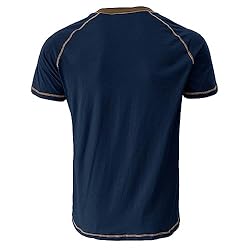 Men's Fashion Henley Shirt Classic Short Sleeve