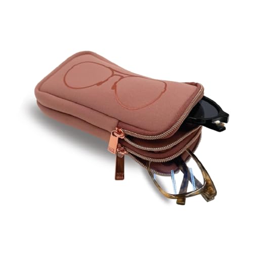 MYTAGALONGS Double Eyeglass Case with 2 Compartments