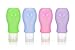 iNeibo Silicone Travel Bottles--【TSA Airline Carry-On Approved】 - Squeezable & Refillable Travel Containers For Shampoo, Conditioner, Lotion, Toiletries (4, 3oz)