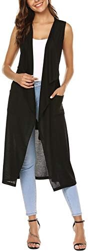 Long Flyaway Cardigan Vest 