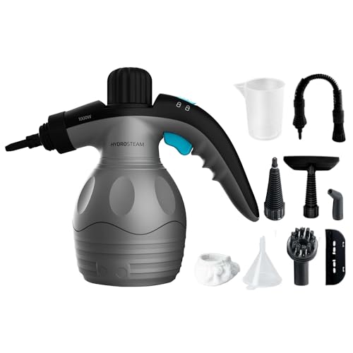 Cecotec Limpiador de Vapor con Cable - Vaporeta HydroSteam 1030 X-Treme. 1000W, 3 Bares de Presión, Caudal de Vapor 30g/min, Limpia y Desinfecta, Acabados Perfectos, Depósito 350ml, 9 Accesorios