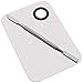 Miayon Professional Pro Lady Stainless Steel Cosmetic Makeup Palette Spatula Stainless Steel Makeup Palette Artist Cosmetic Palette with Spatula Tool 6''x4'' Sliver