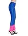 Kimberly's Knit Women 80s Party Neon Capri Running Workout Leggings Leg Warmers (One Size, SapphireBlue+Hotpink)