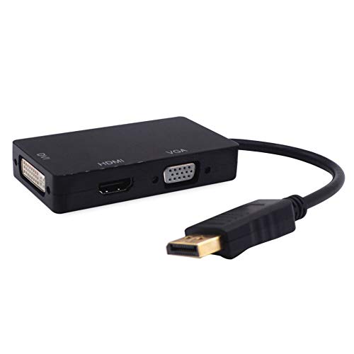 Water-chestnut 3 in 1 Displayport DP Male to HDMI/DVI/VGA Female Adapte Converter Cable 1080P