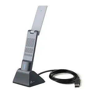TP-Link Archer TX20UH AX1800 WiFi 6 Dual Band Wireless USB Adapter 1800 Mbps (5GHz, 2.4GHz Wi-Fi) USB 3.0, OFDMA, MU-MIMO, High Gain Antennas, Beamforming WPA3 - Wired Cradle Stand Included