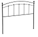 Fashion Bed Group Sanford Metal Headboard Panel with Castings and Round Finial Posts, Matte Black Finish, Full