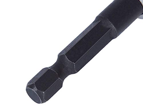 Impact Grade Socket Adapter/Extension Set Turns Power Drill Into High Speed Nut Driver,3Pcs 1/4" 3/8" 1/2" Bits Cr-V Hex Shank,for Cordless Drills Ratchet Extension,Universal Socket Wrench Adapter Set