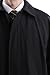 Cianni Men's Single Breasted Black Full Length All Year Round Raincoat