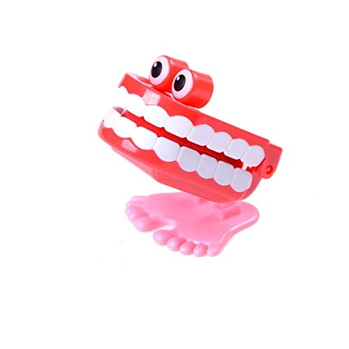 DishyKooker 1Pcs Cute Spring Dental Tooth Wind-up Toy Dentist Walking Babbling Teeth Clockwork Toys Gift Random Style Random