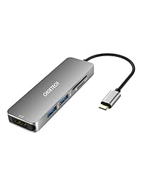 CHOETECH multipuerto USB C Hub adaptador con 4 K HDMI (30 Hz) salida de vídeo, 2 puertos USB 3.0 y SD y TF lector de tarjetas para 2016 2017 Macbook pro, 2015 2016 Macbook y más