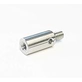 Thread Adapter 4-48 Outer Thread Shank to M2.5 Inner Thread for Dial Indicator 5mm Diameter 10mm Long
