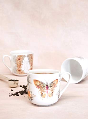 PAPAYA ART Mug 12OZ Paisley Butterfly, 1 EA