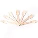 HUJI Eco-Friendly Disposable Wooden Forks Set Silverware for Birthday Party Events Holiday Family Gathering Camping BBQ Cutlery (50 ct., Forks)