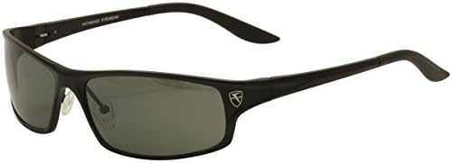 Men's Knuckleduster Polarized Wrap Sunglasses, Black, 63-17-130
