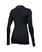 Under Armour Women's ColdGear Authentic Crew, Black (001)/Silver, Large