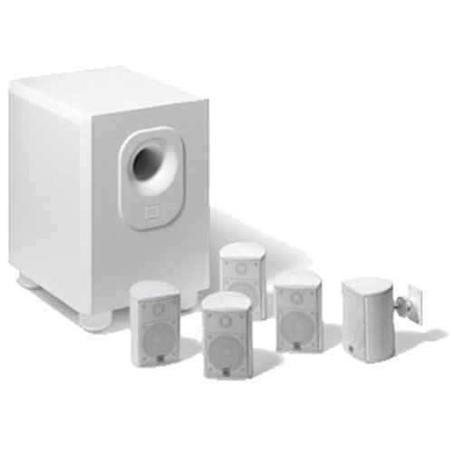 Leviton AEH50-WH Architectural Edition Powered By JBL 5-Channel Surround Sound Home Cinema Speaker System, White (Renewed)