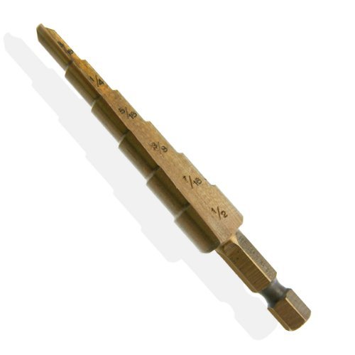 Solid Cobalt 6-Step Drill Bit 3/16-1/2" Quick-Change Hex Shank